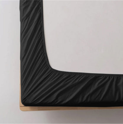 Bamboo Fitted Sheet in Black (Extra Deep)
