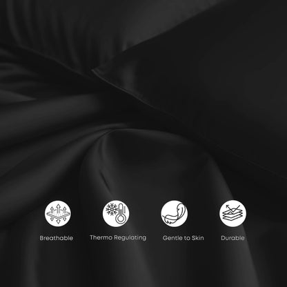 100% Bamboo Duvet Cover (only) in Black
