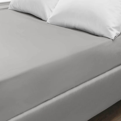 Bamboo Fitted Sheet in Light Grey (UK Standard)