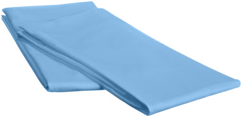 Egyptian Cotton Pillowcases in Light Sky Blue (2 pack)