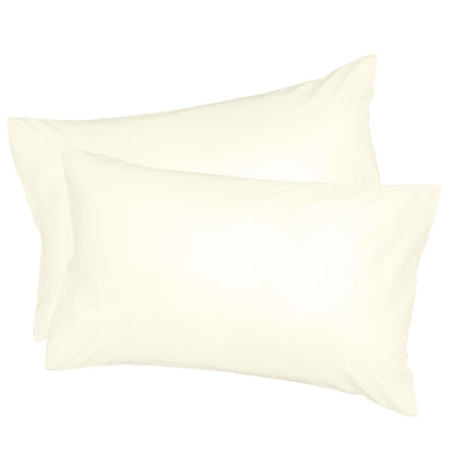 Egyptian Cotton Pillowcases in Cream (2 pack)