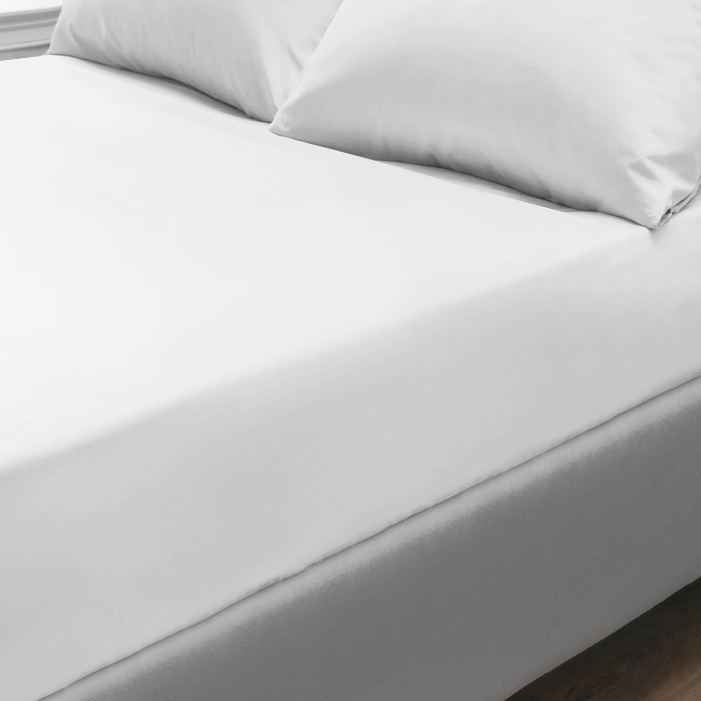 Pure Egyptian Cotton Duvet Cover Bed Set in Plain White